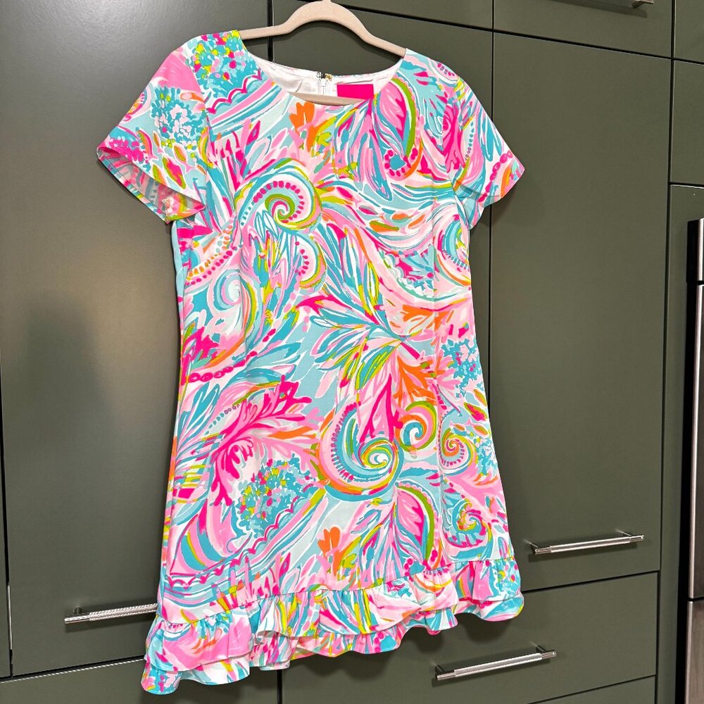 Lilly Pulitzer Masey Romper in Carnivale Coral Size 12